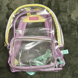 Stoney Clover Lane Clear Backpack with Purple Trim